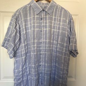 Blue & white flannel - Size XXL